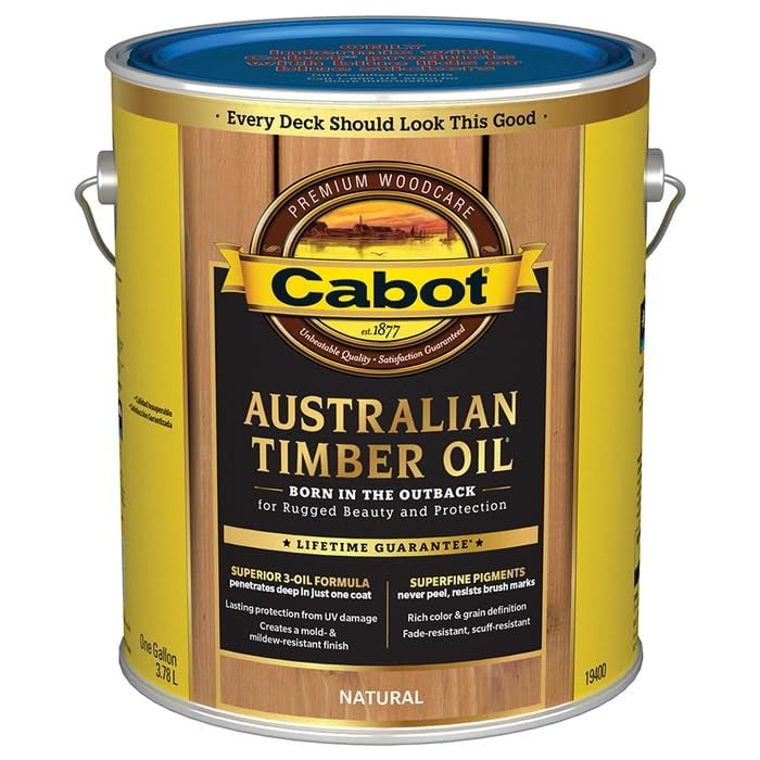 Cabot 140.0019400.007 Australian Timber Oil Water Reducible Stain, 1 gal, Natural - Image 2